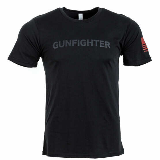 Bravo company gunfighter tee in black from the front view